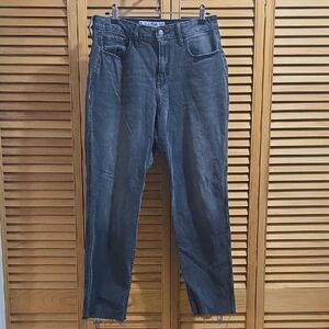 Hollister Charcoal Black High-Rise Mom Jeans